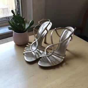 Aldo gold strappy heels